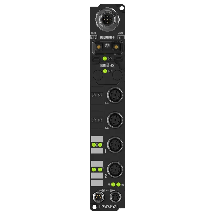 Beckhoff IP2512-B520 Fieldbus Box, 2-channel PWM output, DeviceNet, 24 V DC, 25 A, M12