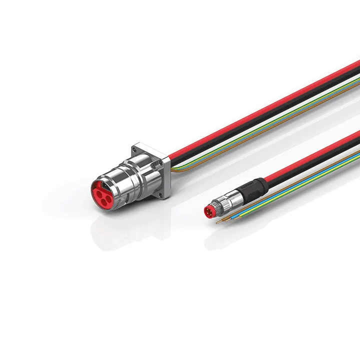 Beckhoff ZK7610-BL00-0xxx B17, ECP cable, PUR, 3 G 25 mm² + (1 x 4 x AWG22), drag chain suitable, key 2 (230 V AC)