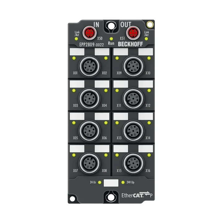 Beckhoff EPP2809-0022 EtherCAT P Box, 16-channel digital output, 24 V DC, 05 A, M12