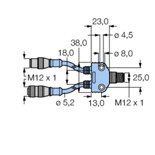 Turck VB2-FSW/RSSW RKSW 455-0.5M-0.5M