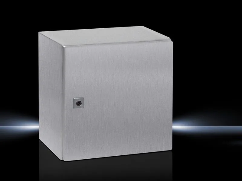 Rittal AE 1003.600 AE kompakt pano, GYD: 300x300x210 mm, paslanmaz çelik 14301, montaj plakalı, tek kapılı, bir mandallı kilit