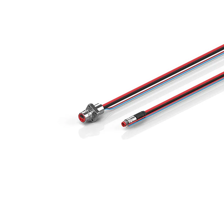 Beckhoff ZK7102-AB00-0xxx B12, ECP cable, PUR, 2 x 075 mm² + (1 x 4 x AWG22), drag chain suitable, key 1 (24 V DC)
