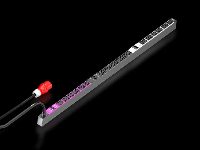 Rittal DK 7979.137 PDU basic 32A/3P CEE 24xC13+6xC19, DK PDU basic, Compact basic power distributor, WHD: 44x1495x70 mm, IEC 60 320: 24x C13, 6x C19