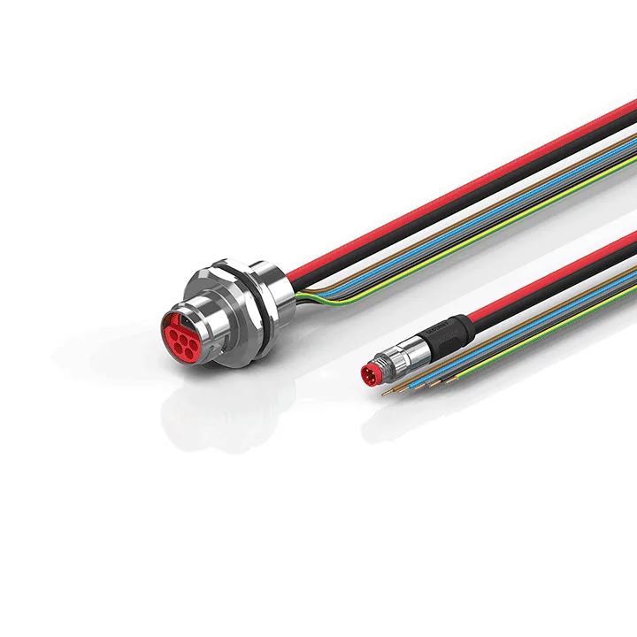 Beckhoff ZK7608-AX00-0xxx B17, ECP cable, PUR, 5 G 15 mm² + (1 x 4 x AWG22), drag chain suitable, key 2 (400 V AC)