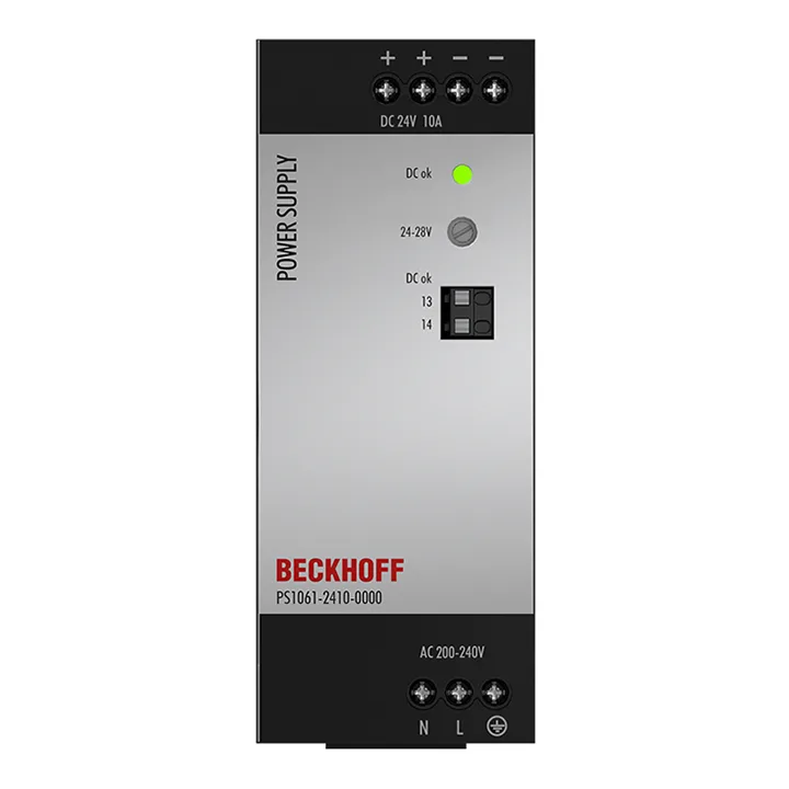 Beckhoff PS1061-2410-0000 Power supply PS1000; output: 24 V DC, 10 A; input: AC 200…240 V, 1-phase