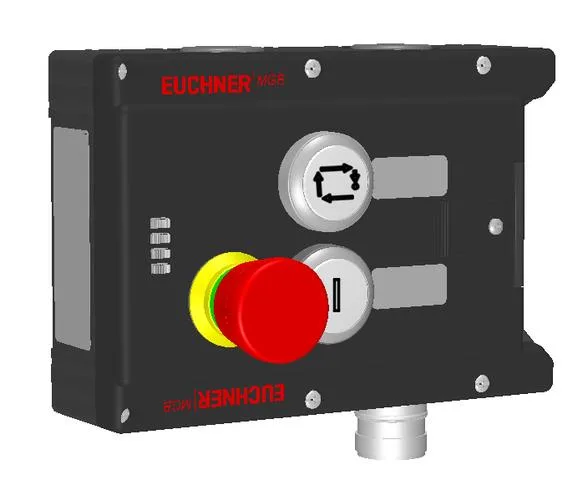 Euchner MGB-L0-ARA-AC4A1-S1-R-117083 Locking module MGB-L0-ARA (guard locking by spring force) with 2 pushbuttons, emergency stop, RC18
