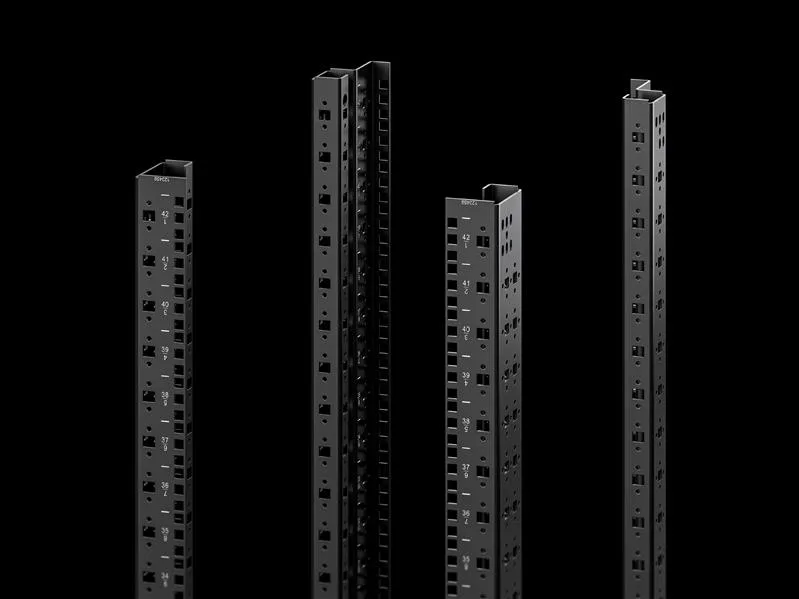 Rittal VX_IT 5302.155 Mounting angles dynamic, 4826 mm (19") for VX IT, to build an inch-based mounting level within the VX IT housing system, for enclosure height 42 U, sheet steel, 25 mm, primed, RAL 9005