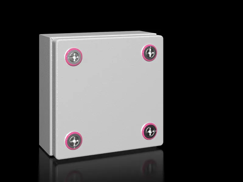 Rittal KX 1514.000 KX terminal kutusu, GYD: 150x150x80 mm, çelik sac, montaj plakasız, kapaklı, kablo giriş plakasız