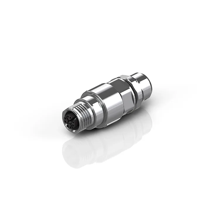 Beckhoff C9900-P942 Industrial Ethernet/EtherCAT G/G10 adapter and CP-Link 4 flange feed-through, shielded, metal