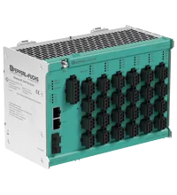 Pepperl+Fuchs ARS12-B2-IC24-2 Ethernet-APL rail field switch with 24 intrinsically safe Ex ic spur ports and spring terminals