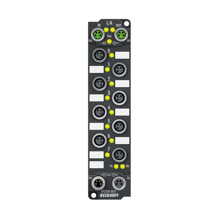 Beckhoff EP2308-0001 EtherCAT Box, 4-channel digital input + 4-channel digital output, 24 V DC, 3 ms, 05 A, M8