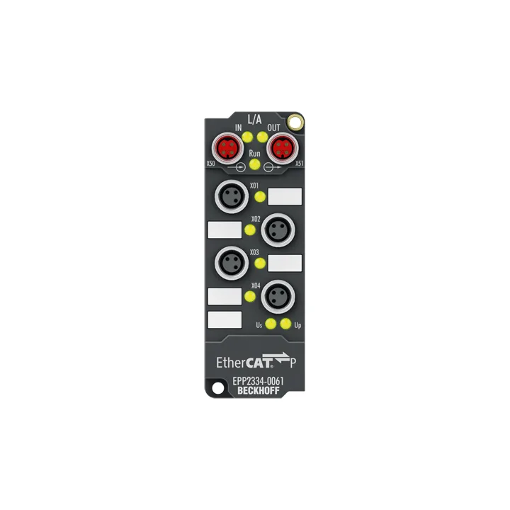 Beckhoff EPP2334-0061 EtherCAT P Box, 4-channel digital combi, 24 V DC, 10 µs, 05 A, M8