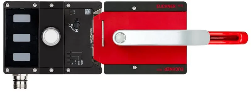 Euchner MGB2-L1HE-BP-M-S2-RY-R-164744 Complete set MGB2-L1-BP (M23, 1 pushbutton, closed-circuit current principle, door hinge on right)