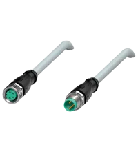Pepperl+Fuchs V31-GM-5M-PUR-V3-GM Cordset M8 socket straight A-coded 4-pin to M8 plug straight A-coded 3-pin, PUR cable grey