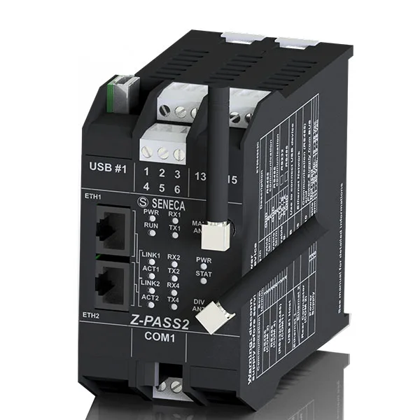 Seneca Z-PASS2-0 Industrial router - Serial Device Server with VPN support and 3G+ modem (product rev up to 12/2016)