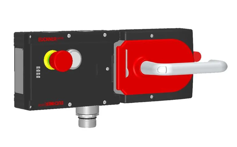 Euchner MGB-L1HE-ARA-R-157965 Locking set MGB-L1HE-ARA (guard locking by spring force) with 1 pushbutton, emergency stop, RC26