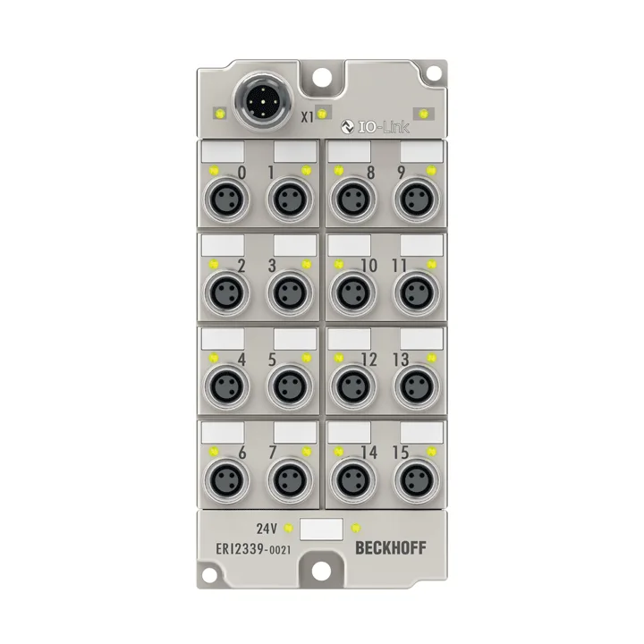 Beckhoff ERI2339-0021 IO-Link box, 16-channel digital combi, 24 V DC, 3 ms, 05 A, M8, zinc die-cast