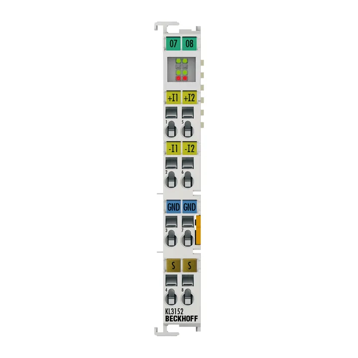 Beckhoff KL3152 Bus Terminal, 2-channel analog input, current, 4…20 mA, 16 bit, differential, high-precision