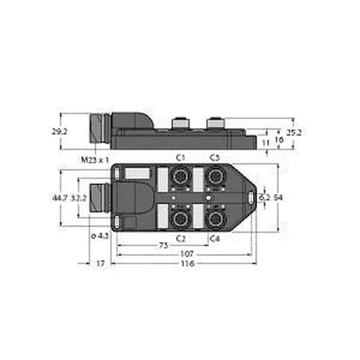 Turck TB-4M12-4P2-CS12H