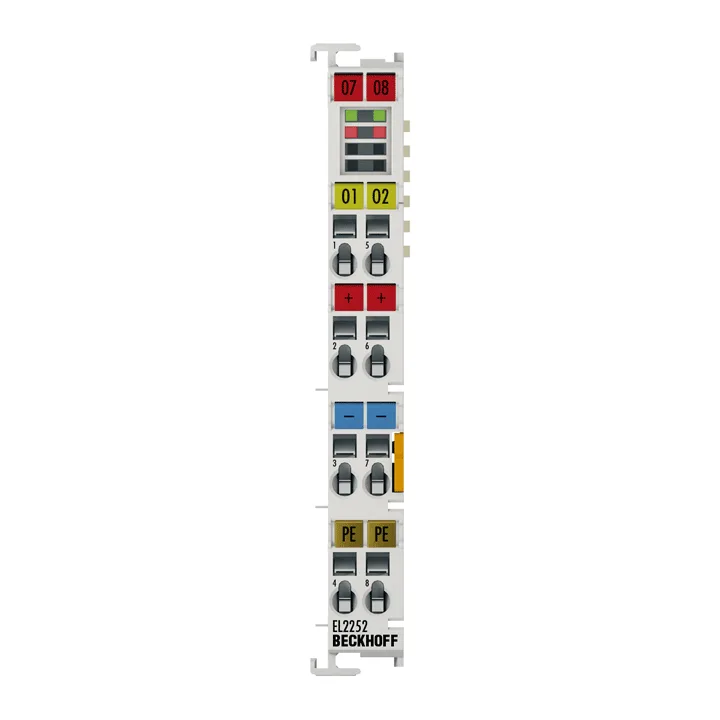 Beckhoff EL2252 EtherCAT Terminal, 2-channel digital output, 24 V DC, 05 A, timestamp