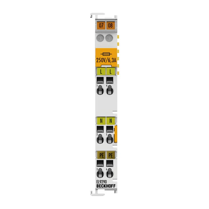 Beckhoff EL9290 Potential supply terminal, for voltages up to 230 V AC, with fuse
