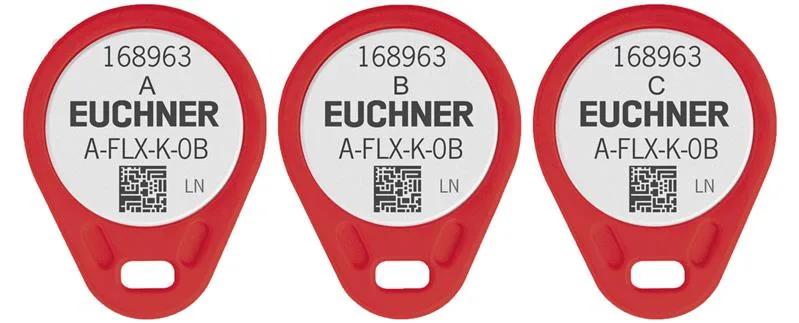 Euchner A-FLX-K-0B-RD-V03-168963 Key A-FLX-K-0B FlexFunction, 3 keys per packaging unit