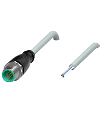 Pepperl+Fuchs V15S-G-2M-PVC Male cordset single-ended M12 straight A-coded, 5-pin, PVC cable grey