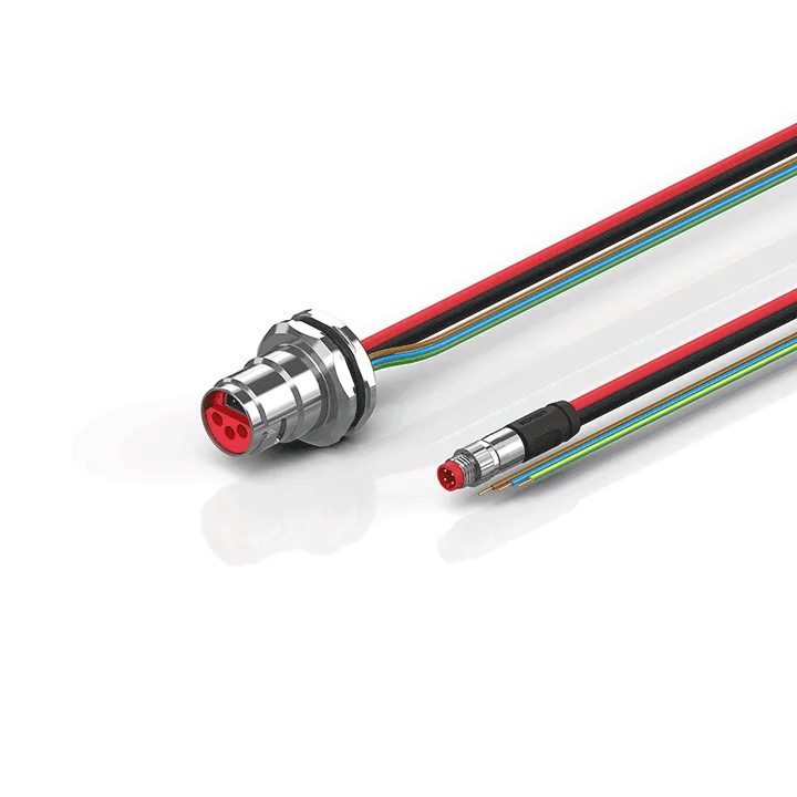 Beckhoff ZK7606-BP00-0xxx B17, ECP cable, PUR, 3 G 15 mm² + (1 x 4 x AWG22), drag chain suitable, key 2 (230 V AC)
