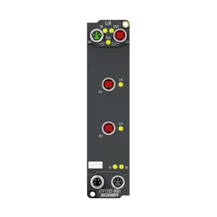 Beckhoff EPP1322-0001 EtherCAT P Box, 2-port EtherCAT-to-EtherCAT P feed-in