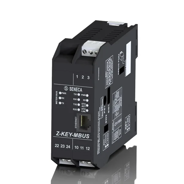 Seneca Z-KEY-MBUS
        (HW rev. D0) 2-port M-BUS / ModBUS RTU/TCP-IP gateway/protocol converter
