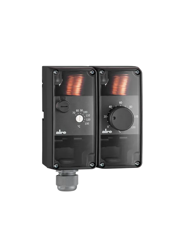 Alre RTKSA-010.200 Universal capillary double thermostat, TR 0…120…°C, STB 70…130…°C, hysteresis TR=3K STB=-10…-15K