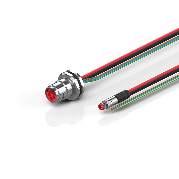 Beckhoff ZK7210-BP00-0xxx B17, ECP cable, PUR, 3 G 25 mm² + (1 x 4 x AWG22), drag chain suitable, key 1 (24 V DC)