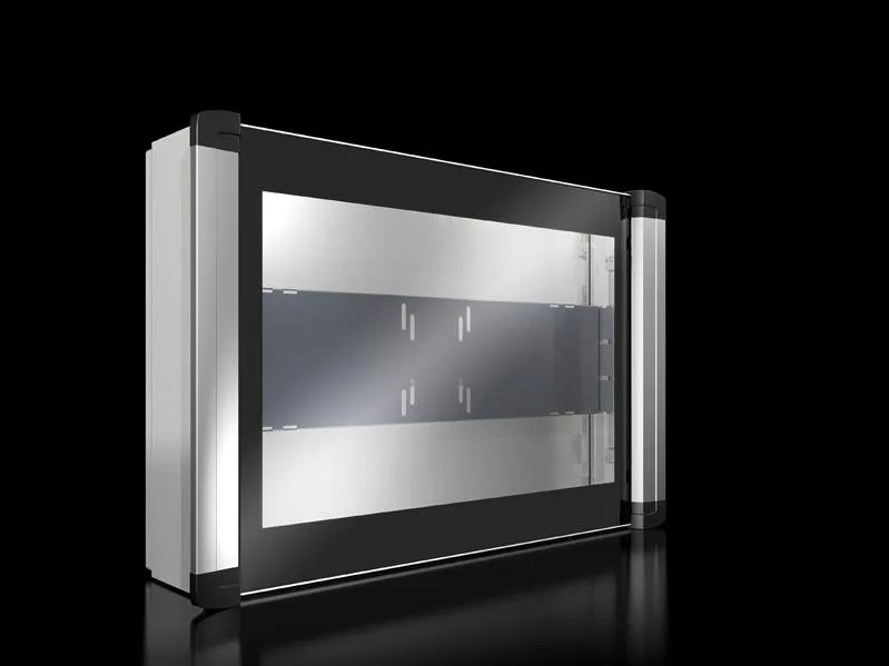 Rittal AX 6321.050 AX kumanda panosu, maks 24" TFT monitörleri için, GYD: 650x450x155 mm, çelik sac, alüminyum tutamak