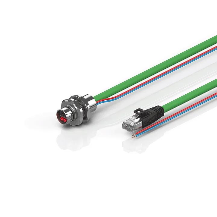 Beckhoff ZK7102-AE00-Axxx B12, ENP cable, PUR, 2 x 075 mm² + (1 x 4 x AWG22), drag chain suitable, key 1 (24 V DC)