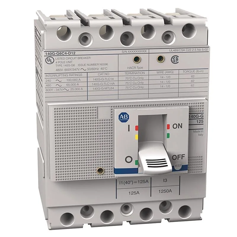 Allen Bradley 140G-G3C4-C32 140G 125A Frame Molded Case Ckt-Bkr