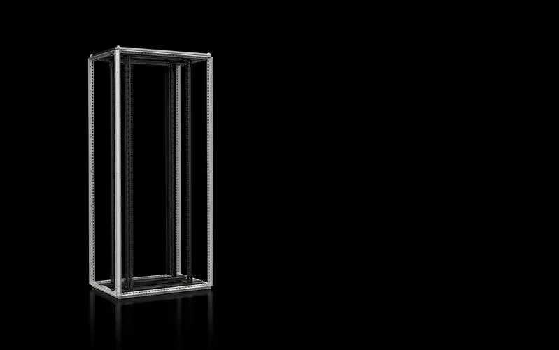 Rittal VX_IT 1182.096 VX IT Open, 19" profil rayları üstte ve altta çapraz çubuğa vidalı, GYD: 800x2000x800 mm, RAL 7035
