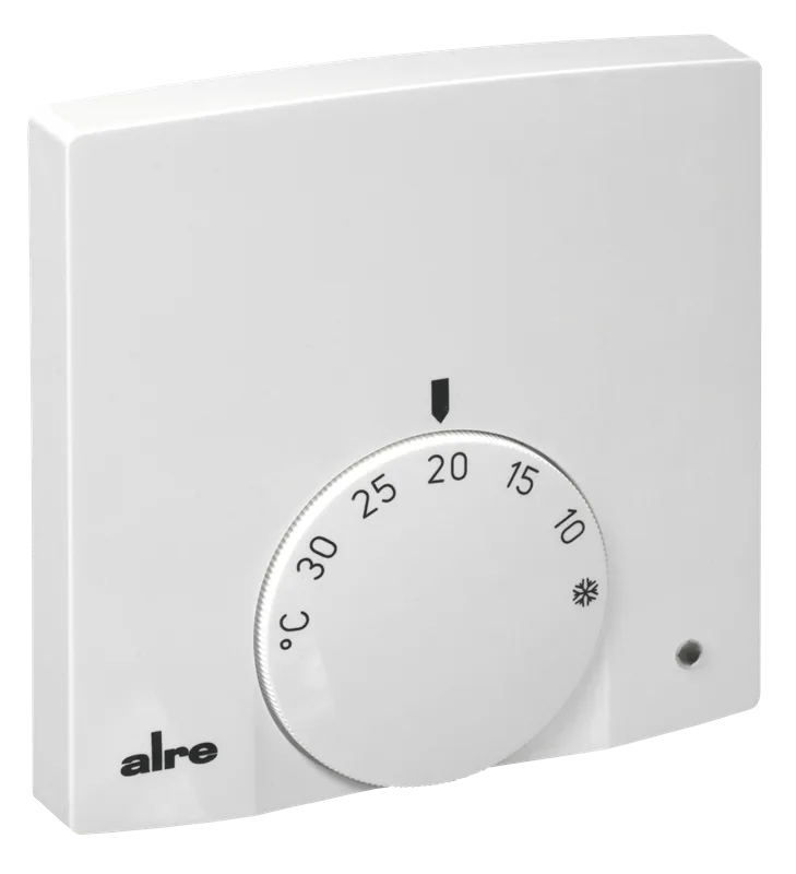Alre RTBSB-201.034 Room thermostat, surface-mounted super flat, 5…30…°C, 230V AC, 2(1)A, NC contact, heating display