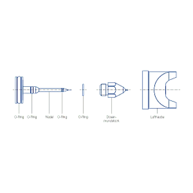 Lechler Spare parts and Power set for series 176 ViscoMist | 0176006C01035 Pneumatic atomizing nozzles