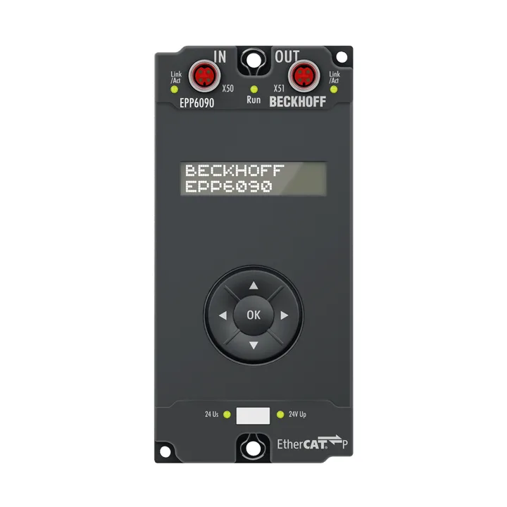 Beckhoff EPP6090-0000 EtherCAT P Box, display with navigation switch, operating hours counter