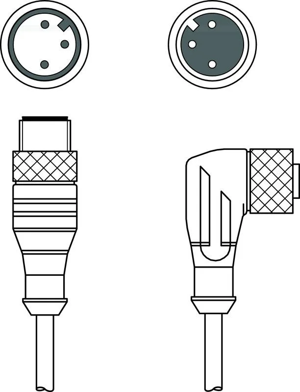 Leuze KDS U-M12-3W-M12-3A-P1-030 Bağlantı kablosu