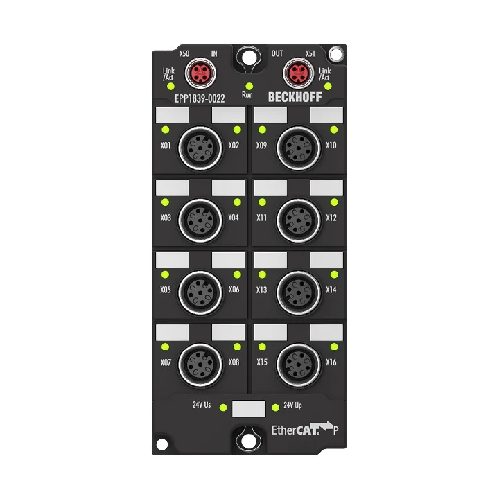Beckhoff EPP1839-0022 EtherCAT P Box, 16-channel digital input, 24 V DC, M12, with diagnosticsNew