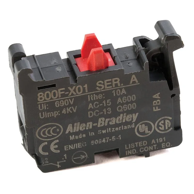 Allen Bradley 800F-X01 22mm Contact Block 800F PB