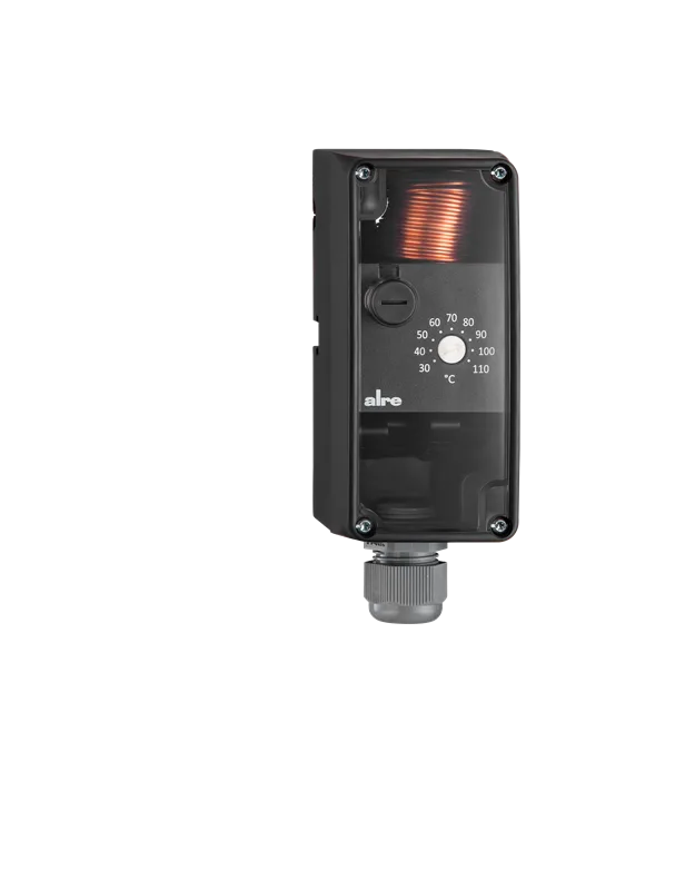 Alre RTKSA-002.410 Universal capillary thermostat, 30…110…°C, hysteresis -10…-15K, TB, internal setting, external resetting
