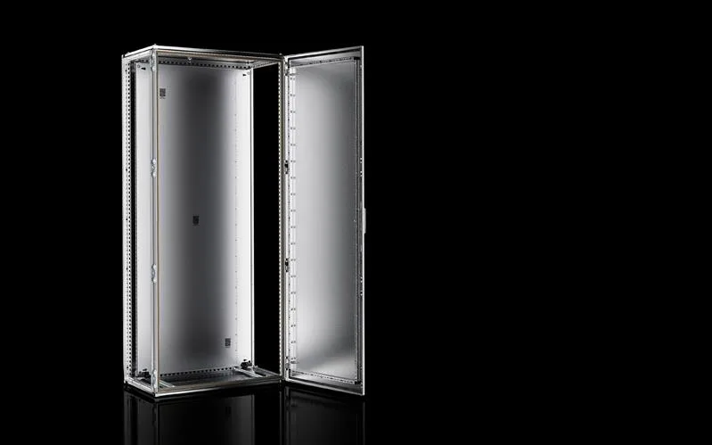 Rittal VX 8807.020 VX Baying enclosure system, WHD: 800x2000x800 mm, Sheet steel, EMC version, with mounting plate, single door at the front