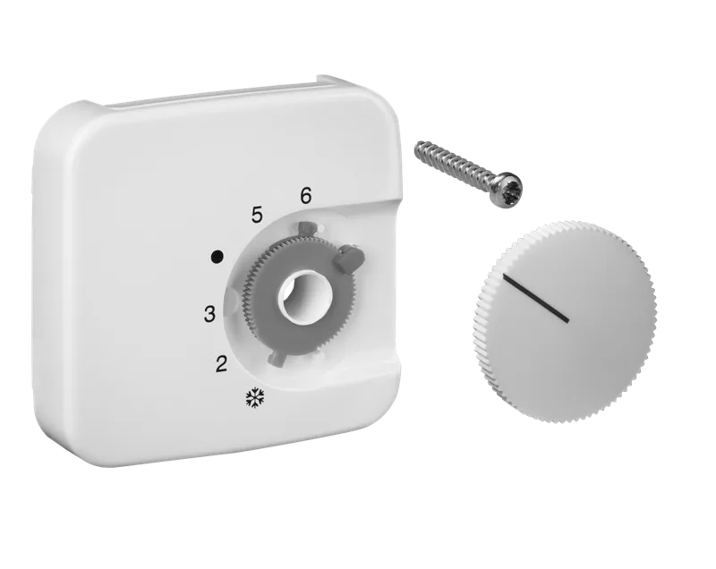 Alre JZ-001.210/BJ Cover set for room thermostat RTBSU/FTR, BUSCH-JAEGER Duro 2000 SI/SI linear pearl white (similar to 1013), gloss