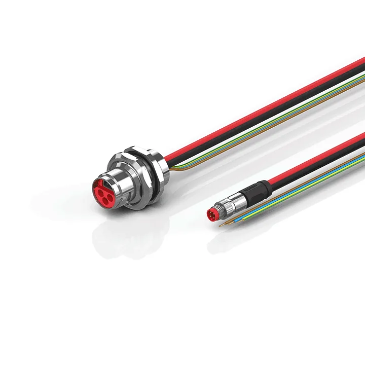 Beckhoff ZK7610-AJ00-0xxx B17, ECP cable, PUR, 3 G 25 mm² + (1 x 4 x AWG22), drag chain suitable, key 2 (230 V AC)