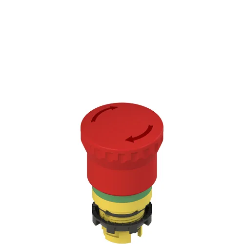 Pizzato E2 1PERZ4731 Turn to release emergency pushbutton with green marking dotted line