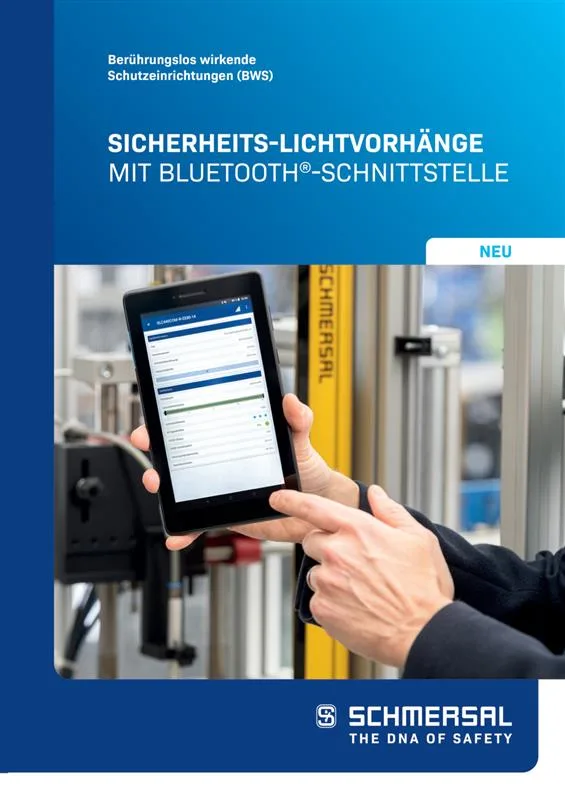 Schmersal Saftey light curtains with bluetooth interface