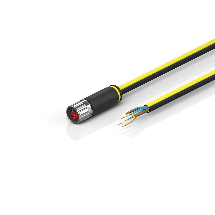 Beckhoff ZK7624-2500-Axxx B17, ENP cable, PUR, 4 x 15 mm² + (1 x 4 x AWG22), drag chain suitable, key 2 (user-defined voltage)