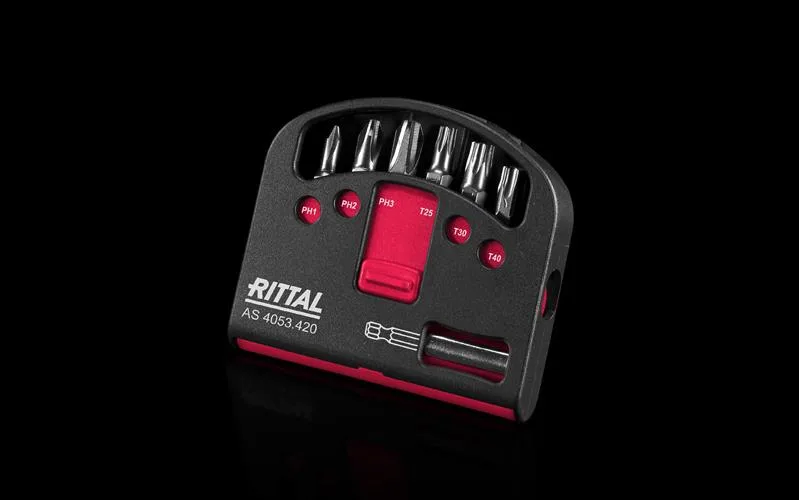 Rittal AS 4053.420 Industrial bit set for cordless screwdriver with bit holder